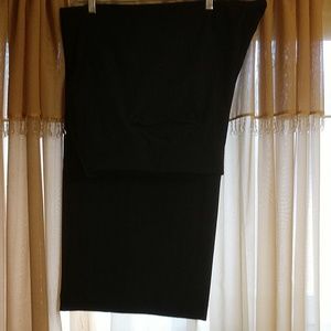 Navy wide leg Lane Bryant pin stripe dress pants